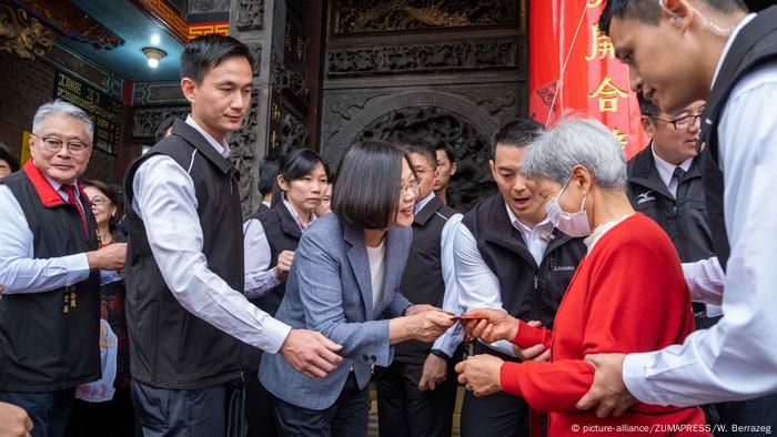 La presidenta taiwanesa Tsai Ing-wen en un acto en Taipei (25.01.2020)