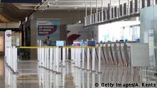 07.04.2020
COLOGNE, GERMANY - APRIL 07: Empty counters at Cologne Airport during the coronavirus crisis on April 7, 2020 in Cologne, Germany. The coronavirus and the disease it causes, Covid-19, are having a fundamental impact on society, government and the economy in Germany. Public life has been restricted to the essentials in an effort by authorities to slow the spread of infections. (Photo by Andreas Rentz/Getty Images)