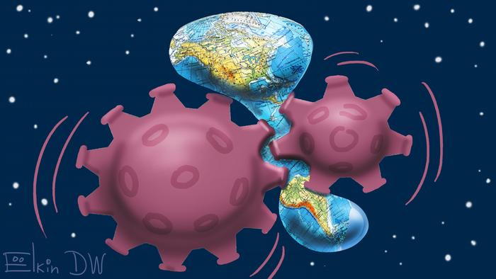 Два коронавируса растягивают земной шар