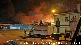 Пожар во время бунта в колонии №15 в Ангарске, апрель 2020 года