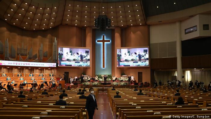 An empty church in South Korea