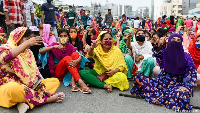 Textilarbeiter in Bangladesch protestieren