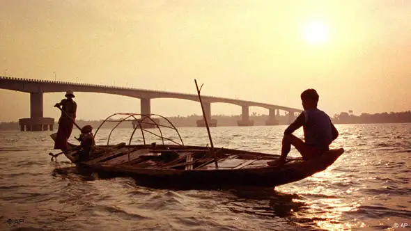 Kambodscha Mekong Fluss Asien Boot Brücke Flash-Galerie