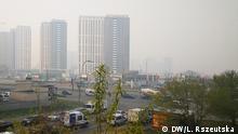 17.4.2020, Kiew, Ukraine, Der Rauch von Waldbränden rund um Tschernobyl erreicht die ukrainische Hauptstadt Kiew