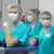 Медсестры в защитной одежде в клинической больнице имени Семашко в Люблино