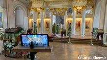 The Church of St. Tatiana in Moscow has been streaming its services since early April, as the spread of the new coronavirus keeps attendance low (12.04.2020)
Foto: Emily Sherwin / DW