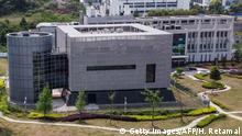 TOPSHOT - An aerial view shows the P4 laboratory at the Wuhan Institute of Virology in Wuhan in China's central Hubei province on April 17, 2020. - The P4 epidemiological laboratory was built in co-operation with French bio-industrial firm Institut Merieux and the Chinese Academy of Sciences. The facility is among a handful of labs around the world cleared to handle Class 4 pathogens (P4) - dangerous viruses that pose a high risk of person-to-person transmission. (Photo by Hector RETAMAL / AFP) (Photo by HECTOR RETAMAL/AFP via Getty Images)