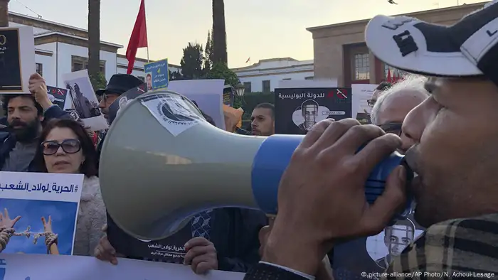 Marokko Demo für Versammlungsfreiheit in Rabat