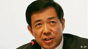 Wirtschaftsminister China Bo Xilai