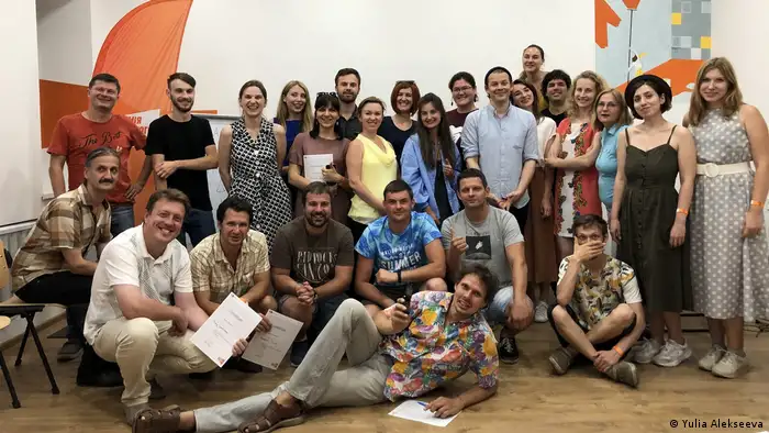 Teilnehmende und Trainer der Summer School im Odesa Media Hub.