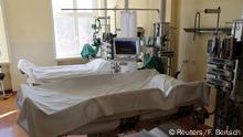 Empty beads are pictured at the department where patients suffering from coronavirus disease (COVID-19) are treated in an intensive care unit at Havelhoehe community hospital in Berlin, Germany, April 20, 2020. Picture taken April 20, 2020. REUTERS/Fabrizio Bensch