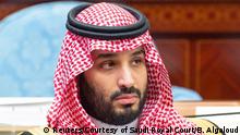 Saudi Crown Prince Mohammed bin Salman attends a session of the Shura Council in Riyadh, Saudi Arabia November 20, 2019. Bandar Algaloud/Courtesy of Saudi Royal Court/Handout via REUTERS ATTENTION EDITORS - THIS PICTURE WAS PROVIDED BY A THIRD PARTY.