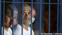 Gang members are seen inside a cell at Izalco jail during a 24-hour lockdown ordered by El Salvador's President Nayib Bukele after a high number of homicides, during the quarantine to prevent the spread of the coronavirus disease (COVID-19), in Izalco, El Salvador April 27, 2020. REUTERS/Jose Cabezas