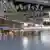 Pusty terminal na lotnisku we Frankurfcie