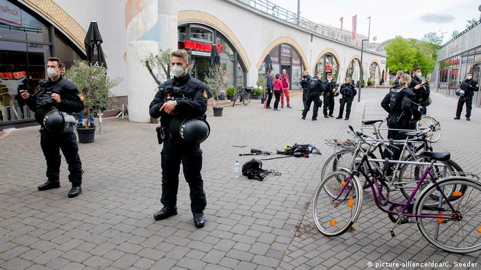 Equipment of a camera team lies on the ground after an attack between Alexanderplatz and Hackescher Markt. 