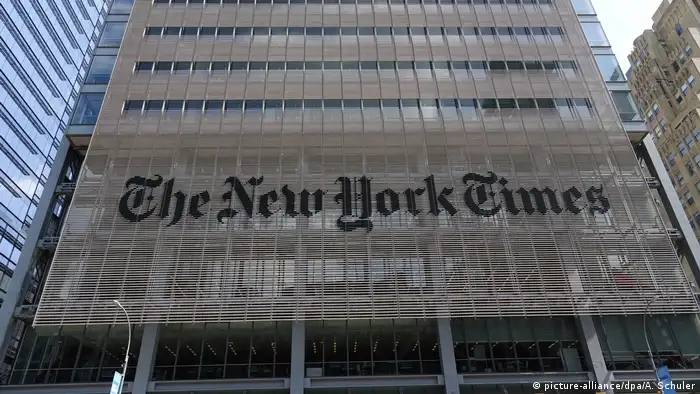 USA New York - New York Times Gebäude Pulitzer Preis (picture-alliance/dpa/A. Schuler)
