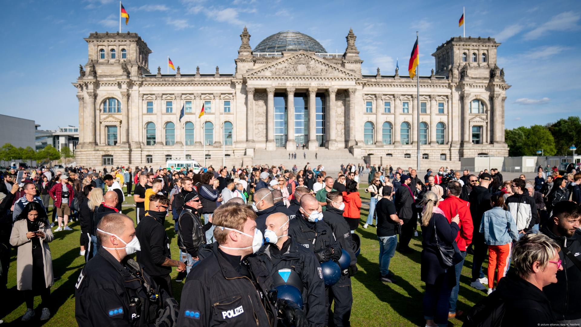 Best photo of the week: Underwear face mask at a German anti-lockdown  protest.