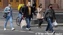  May 5, 2020, Kiev, Kyiv, Ukraine: People walk in downtown wearing face masks as a preventive measure against the spread of COVID-19 during the pandemic..Ukrainian government has extended the coronavirus quarantine in the country until 22 May 2020. As on May 05, 2020 Ukraine s Health Ministry recorded in total 12,697 confirmed cases and 316 deaths since the beginning of the outbreak. The disease was confirmed in 881 children and 2,479 medics. Kiev Ukraine - ZUMAs197 20200505zabs197069 Copyright: xPavloxGoncharx