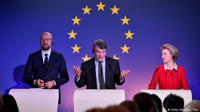 Belgien Pressekonferenz EU Parlament zum Brexit