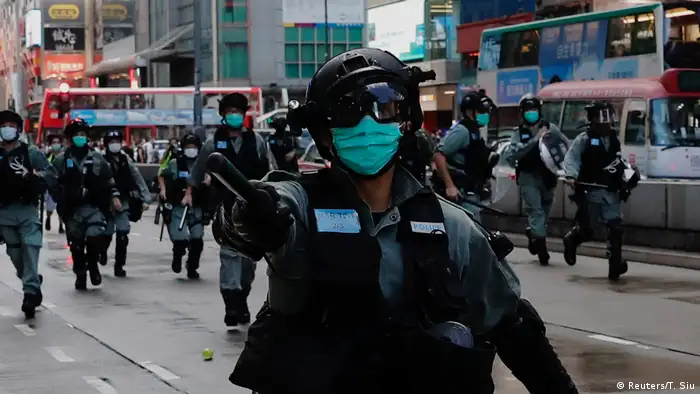 Hongkong Anti Regierungsproteste Polizei