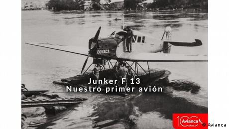 Este Junker F 13 es una de las primeras aeronaves de Avianca que en sus inicios fué una sociedad cololombo-alemana.