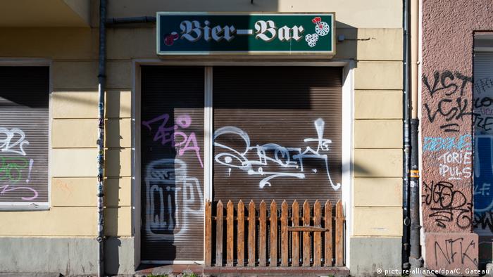 A closed bar in Leipzig, Germany