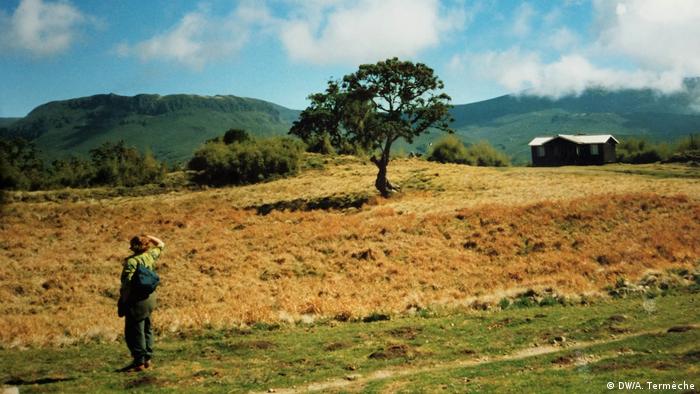 Anne at the vor dem Mount Kenya massif in Kenya (DW/A. Termèche)