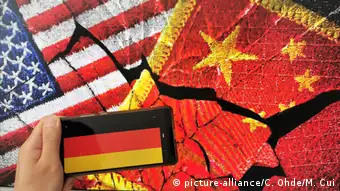 Symbolbild Deutschland und chinesisch-amerikanische Rivalität