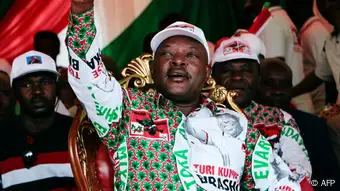 Outgoing President of Burundi Pierre Nkurunziza