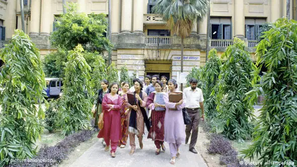 Students at the University of Calcutta, India. Critics of the bill say it will only benefit wealthy people