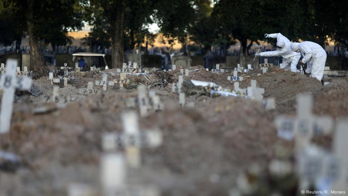 Brasil ultrapassa Itália e é terceiro país com mais mortes por covid-19 |  Notícias e análises sobre os fatos mais relevantes do Brasil | DW |  05.06.2020