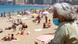 A woman wears a masks on the beach A woman wears a masks on the beach