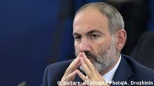 FILE - On this Tuesday, Oct. 1, 2019 file photo Armenian Prime Minister Nikol Pashinyan attends the Eurasian Economic Council in Yerevan, Armenia. Armenia's Prime Minister Nikol Pashinian and his entire family have been infected with the coronavirus. In a Facebook statement on Monday, June 1, 2020, Pashinian said he didn't have any symptoms, but decided to get tested ahead of visiting military units, and the test came back positive. (Alexei Druzhinin, Sputnik, Kremlin Pool Photo via AP, file) |
