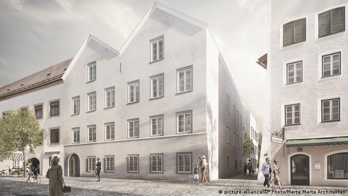 Rancangan baru biro arsitektur Marte.Marte untuk modifikasi rumah kelahiran Hitler di Braunau, Austria