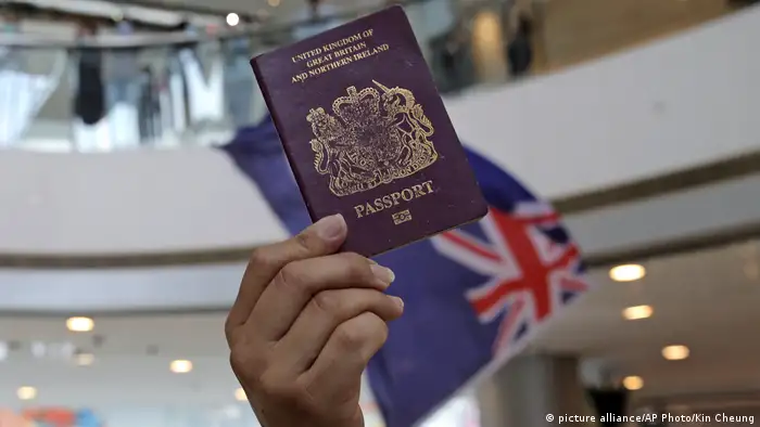Hongkong Proteste mit britischem Pass