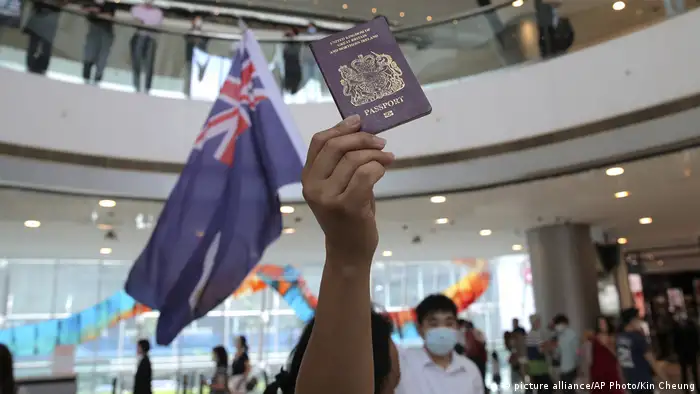 Hongkong Proteste mit britischem Pass