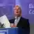 EU's Brexit negotiator Michel Barnier gives a news conference after Brexit negotiations