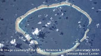 Ein Atoll der Carteret-Inseln (Foto: NASA)