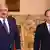 الرئيس السيسي خلال استقباله للمشير حفتر في إحدى زياراته للقاهرة عام 2019. 
