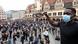 Demonstranci na placu w centrum Lipska Demonstranci na placu w centrum Lipska