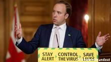 Коронавирус: министр здравоохранения Великобритании ушел в отставку