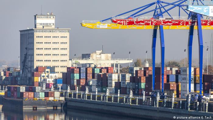 Container terminal in Mannheim