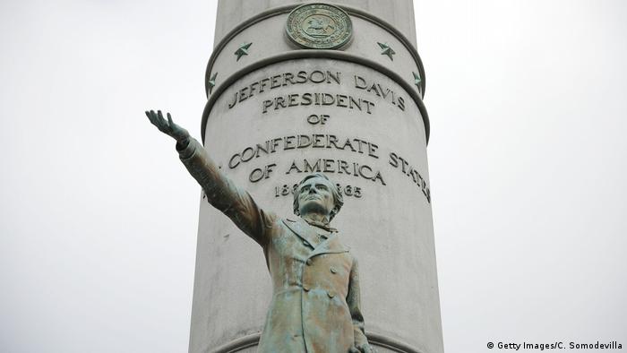 La estatua de Jefferson Davis en Richmond.