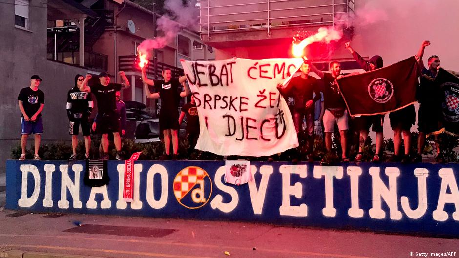 Croatian fans held over vulgar antiSerb slogan DW 06/13/2020