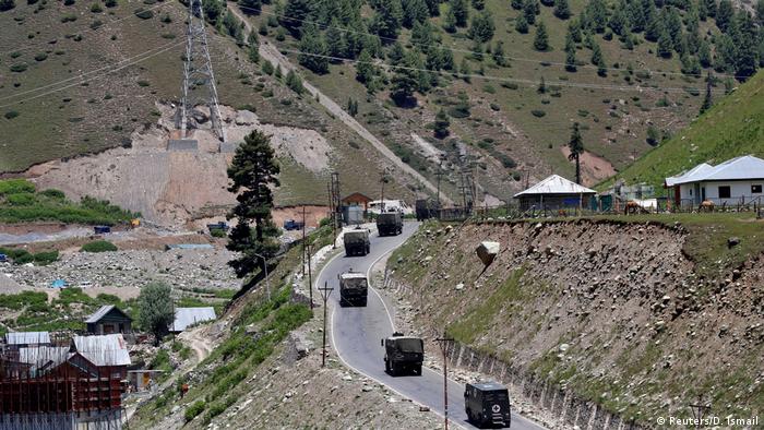 - An Indian army convoy moves along Srinagar-Leh national highway, at Gagangeer, in east Kashmir's Ganderbal district, June 15, 