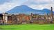 Ancient ruins of Pompeii and volcano Vesuvius, Italy Ancient ruins of Pompeii and volcano Vesuvius, Italy