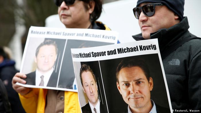 Kanada Vancouer | Menschen fordern Freilassung von Michael Kovrig und Michael Spavor