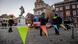 Police rope off a statue of a Dutch colonial figure in Hoorn Police rope off a statue of a Dutch colonial figure in Hoorn