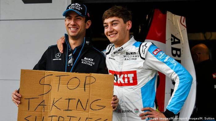 Williams drivers Nicholas Latifi and George Russell (Imago Images/Motorsport Images/M. Sutton)