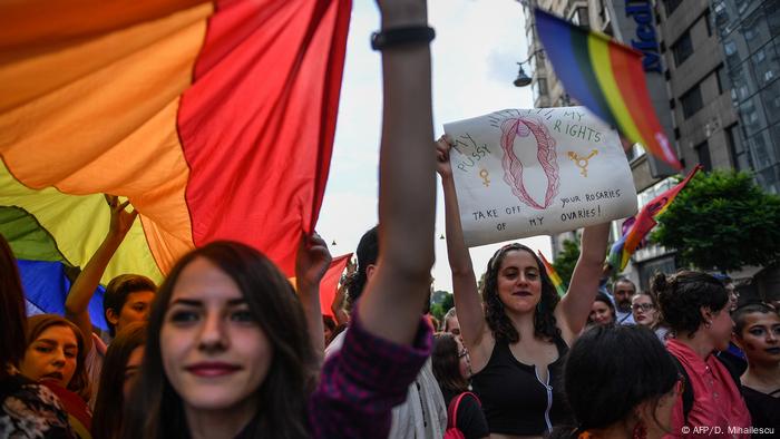 Participants at LGBTQ Pride in 2019